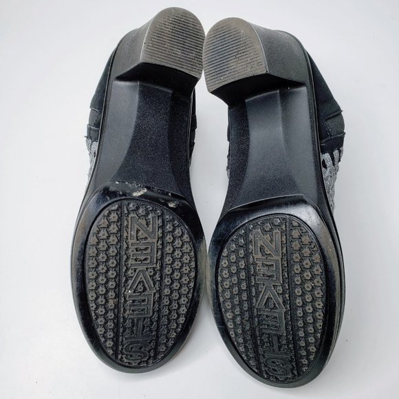 Steven by Steve Madden Enda Women’s Cross Knit Metallic Silver & Black Booties 8 - Picture 7 of 10